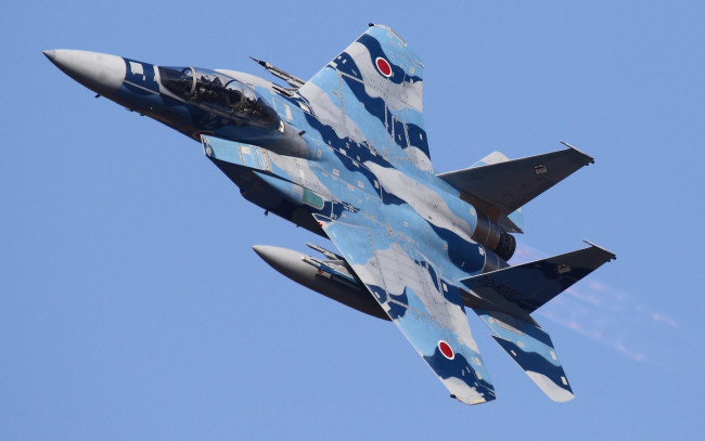 Обои картинки фото mitsubishi f-15j, авиация, боевые самолёты, ввс, Японии, военные, самолеты, японский, истребитель, mitsubishi, f-15j
