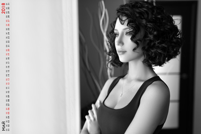 Обои картинки фото календари, девушки, взгляд