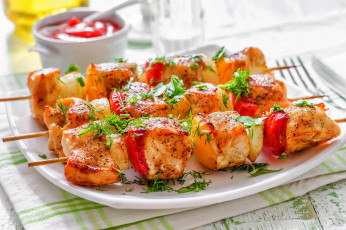 Картинка еда шашлык +барбекю