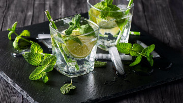 Картинка еда напитки +коктейль мохито