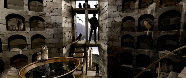 Обои картинки фото видео игры, ~~~другое~~~, хогвардс, совятня, мальчик, совы