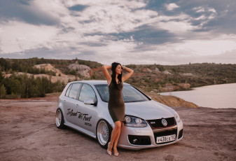 Картинка автомобили -авто+с+девушками volkswagen golf