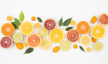 Картинка еда цитрусы листья фон