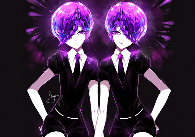 Обои картинки фото sheya, аниме, houseki no kuni, девушки