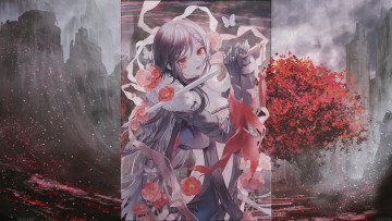 Картинка аниме оружие +техника +технологии девушка