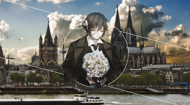 Обои картинки фото аниме, bungou stray dogs, бродячие, псы, литературные, гении