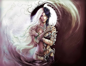 Картинка фэнтези девушки половины