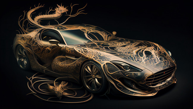 Обои картинки фото автомобили, 3д, нейросети, графика, автомобиль