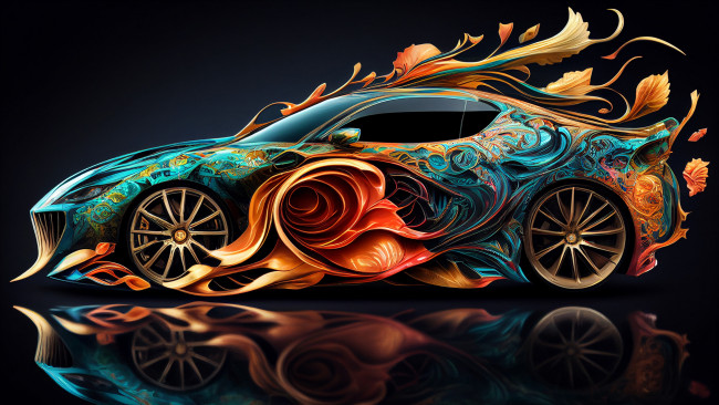 Обои картинки фото автомобили, 3д, нейросети, графика, автомобиль