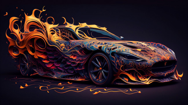 Обои картинки фото автомобили, 3д, нейросети, графика, автомобиль