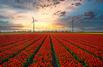 Картинка разное ветрогенераторы поле