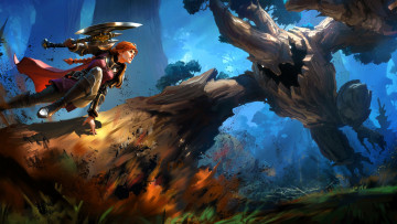 Картинка видео+игры albion+online девушка оружие монстр