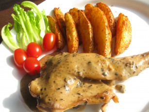 Картинка автор varvarra еда вторые блюда картофель помидоры котлеты томаты