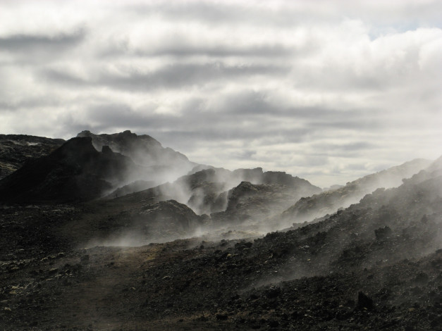 Обои картинки фото природа, горы, пар