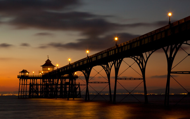 Обои картинки фото природа, побережье, море, мост