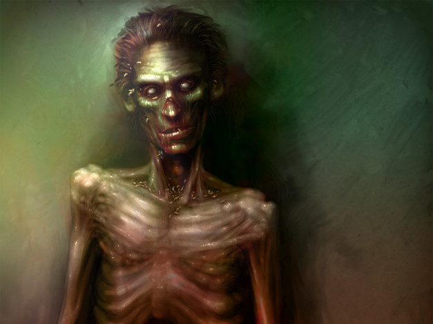 Обои картинки фото фэнтези, нежить, ребра, черви