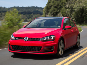 Картинка автомобили volkswagen 2015г golf gti 5-door us-spec typ 5g красный