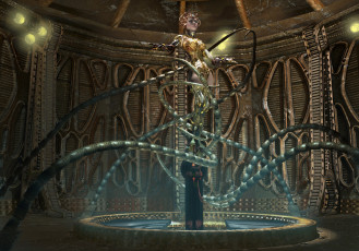 Картинка 3д+графика fantasy+ фантазия щупальца девушка