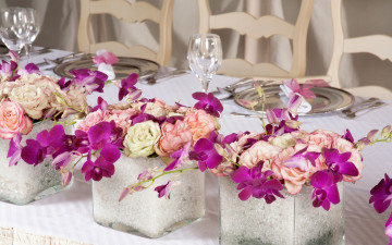 Картинка цветы букеты +композиции эустома орхидеи