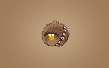Картинка рисованные минимализм птица angry birds звездные войны Чуи chewey chewbacca чубакка мохнатая star wars