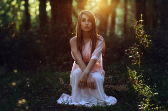 Картинка девушки -unsort+ брюнетки +шатенки природа девушка платье свет