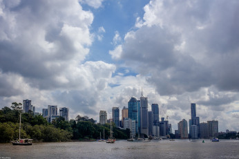 Картинка города -+панорамы город небо облака