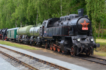 Картинка техника паровозы железная дорога рельсы паровоз