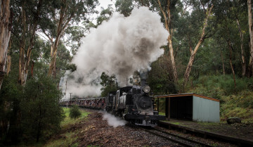 Картинка техника паровозы железная дорога рельсы паровоз