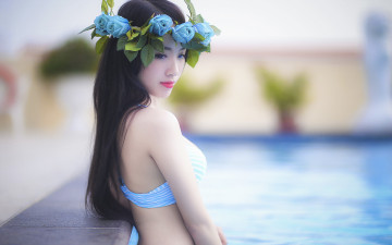 Картинка девушки -unsort+ азиатки девушка азиатка венок