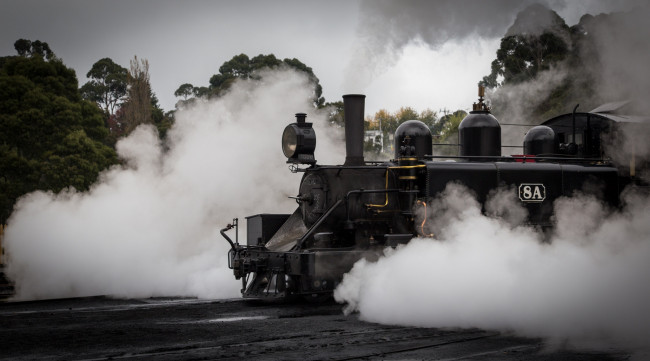 Обои картинки фото техника, паровозы, паровоз, рельсы, дорога, железная