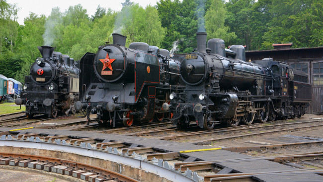 Обои картинки фото техника, паровозы, паровоз, рельсы, дорога, железная