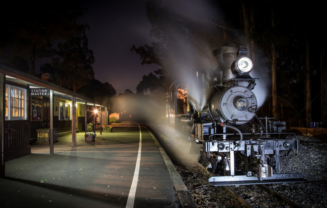 Обои картинки фото техника, паровозы, паровоз, рельсы, дорога, железная