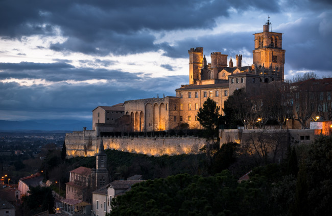 Обои картинки фото сен-назер, города, - дворцы,  замки,  крепости, сумрак, крепость, панорама