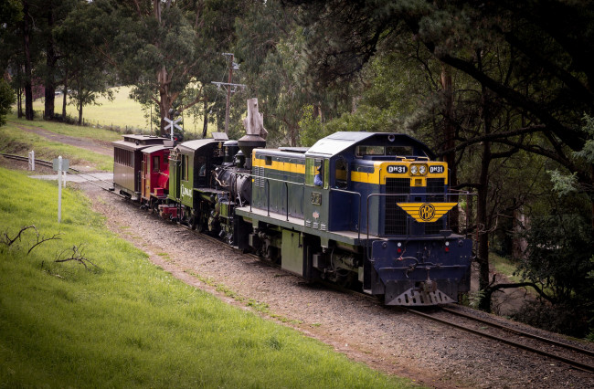 Обои картинки фото техника, паровозы, паровоз, рельсы, дорога, железная