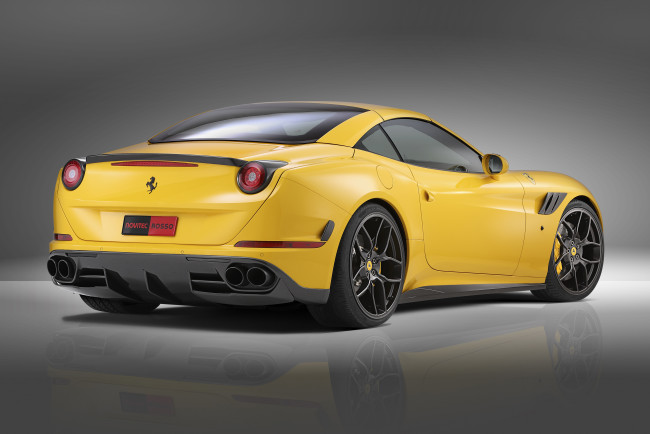 Обои картинки фото автомобили, ferrari, novitec, rosso, california, t, 2015г, желтый