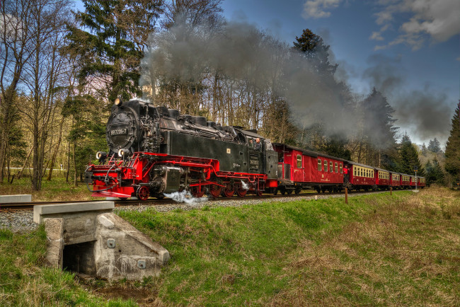 Обои картинки фото техника, паровозы, железная, дорога, рельсы, паровоз