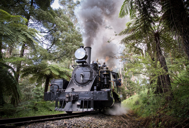 Обои картинки фото техника, паровозы, железная, дорога, рельсы, паровоз