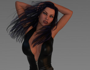 Картинка 3д+графика люди+ people девушка взгляд фон