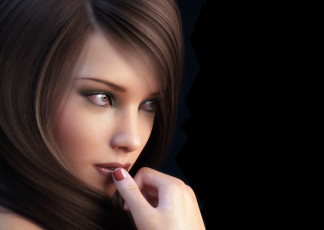 Картинка 3д+графика портрет+ portraits девушка