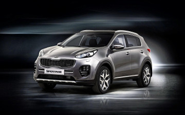 Картинка автомобили kia серебристый киа sportage
