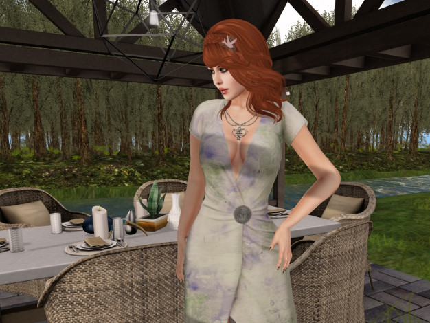 Обои картинки фото 3д графика, люди , people, рыжая, фон, взгляд, девушка