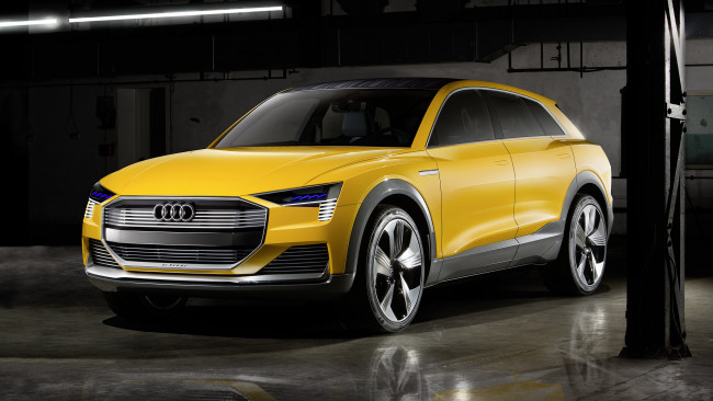 Обои картинки фото audi h-tron quattro concept 2016, автомобили, audi, h-tron, quattro, concept, 2016, жёлтый