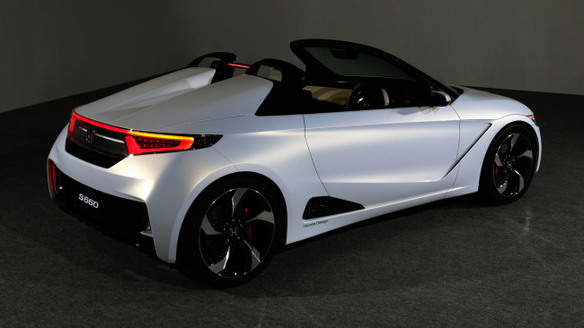 Обои картинки фото honda s660 concept 2013, автомобили, honda, белая, 2013, concept, s660
