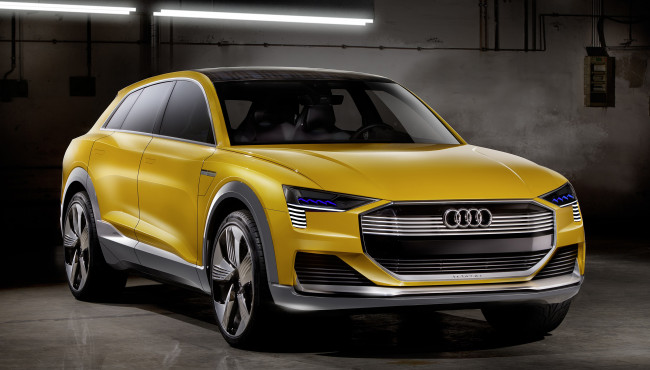 Обои картинки фото audi h-tron quattro concept 2016, автомобили, audi, h-tron, quattro, concept, 2016, жёлтый