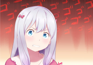 Картинка аниме eromanga-sensei девушка взгляд фон