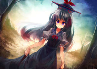 Картинка аниме touhou фон взгляд девушка