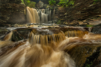 Картинка природа водопады водопад река лес