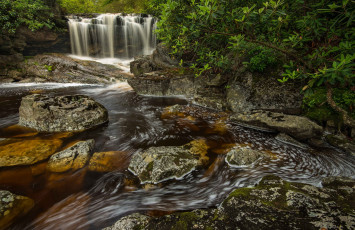 Картинка природа водопады водопад река лес