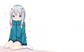 Картинка аниме eromanga-sensei девушка взгляд фон