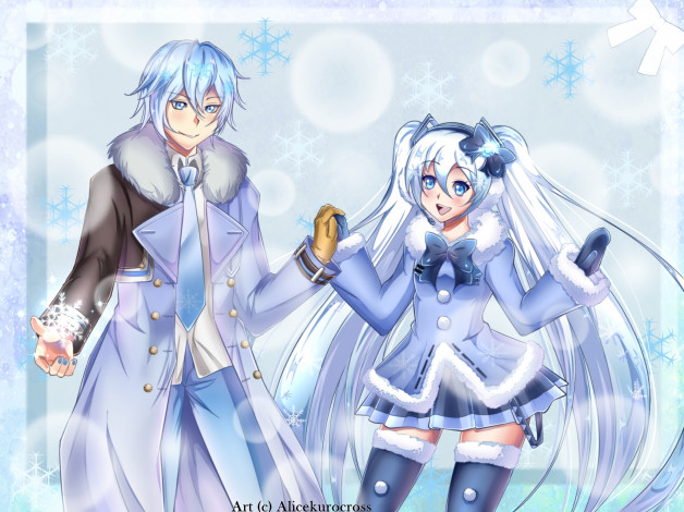 Обои картинки фото аниме, vocaloid, персонажи